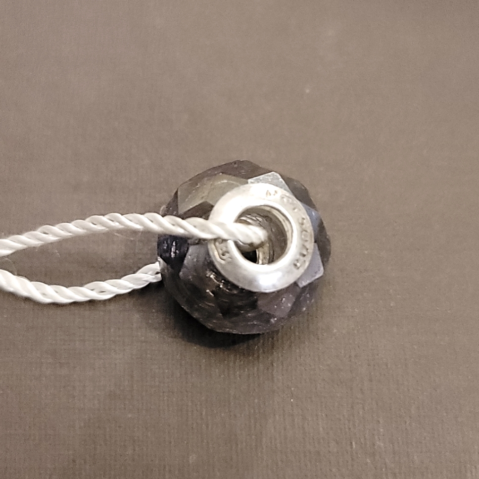 Persona Charm Bead Fits Pandora And Others Iridescent Blue/Gray/Purple